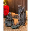 Evergreen 3-Piece Bronze Finish Mary, Joseph and Baby Jesus Outdoor Safe Garden Nativity Set - 2 of 4