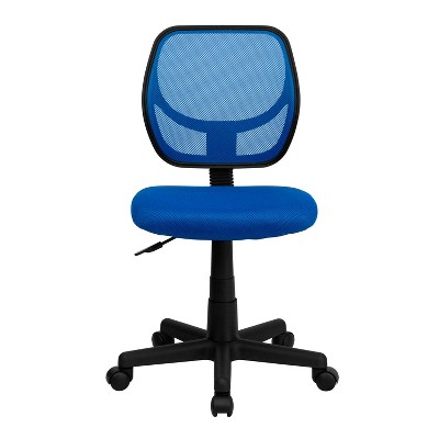 Sleek Blue Mesh Swivel Task Chair with Lumbar Support