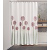 Fabric Floral Shower Curtain Purple/Green - Splash Home: Botanical Design, Polyester, Machine Washable - 3 of 4