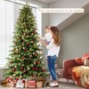 Tangkula Pre-Lit Artificial Christmas Tree Hinged Full Xmas Tree w/ PVC & Soft TPE Branch Tips - 3 of 4