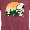 Women's - Peanuts - Campfire Snoopy and Woodstock Short Sleeve Graphic T-Shirt - 2 of 4
