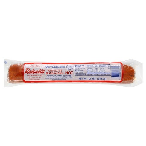 Redondo's Portuguese Hot Sausage - 12oz : Target