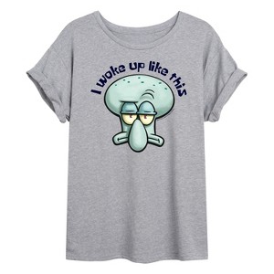 Women's - SpongeBob SquarePants - I Woke Up Like This Oversized Graphic T-Shirt - 1 of 4