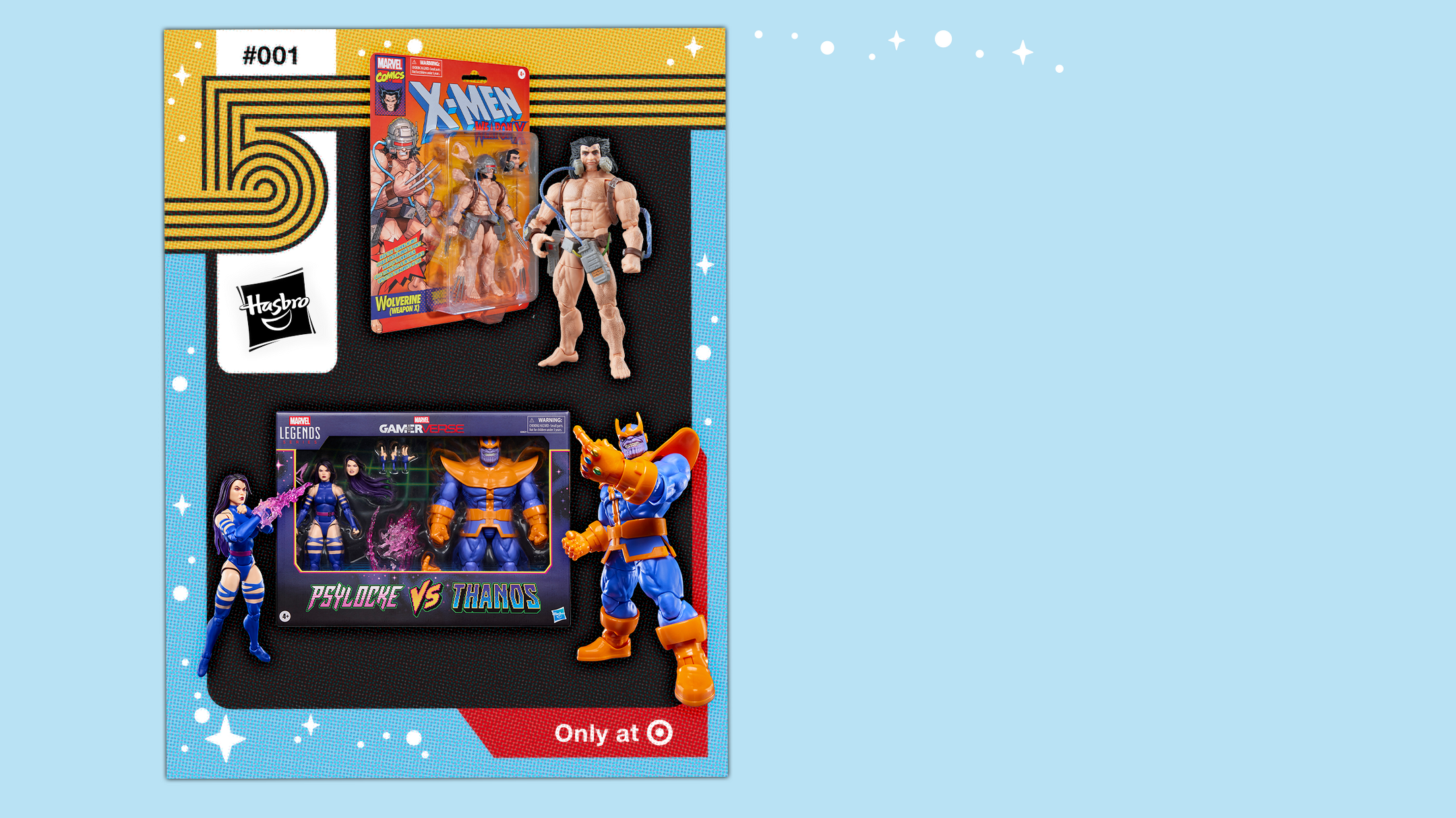 #001, 5, Hasbro, Only at Target