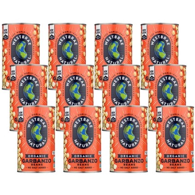 Westbrae Organic Garbanzo Beans - Case of 12/25 oz