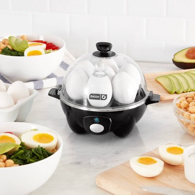 Black Compact 3-in-1 Egg Cooker with Auto Shut-Off