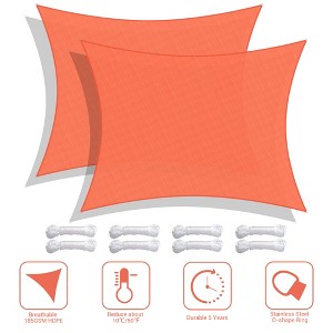Yescom 2 Pack 23x20 Ft 97% UV Block Rectangle Sun Shade Sail Canopy Outdoor Patio Yard - 1 of 4