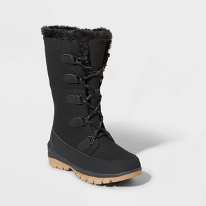 Women s Carla Tall Winter Boots Universal Thread Jet Black Target