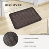 Evideco French Home Goods Outdoor Front Door Mat Chloe - 24x16 Inch Polypropylene Rug with Latex Backing - Available in 4 Colors: Maroon, Brown, Gray, and Anthracite - image 3 of 4