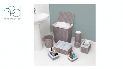 Honey-Can-Do 7-Piece Wicker Hamper Set Brown