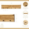 Cheung's Aldervale Wood & Metal 5 Hook Hanger & Shelf - 2 of 4