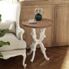 JIONJOY Farmhouse End Table with Natural Wood Top - Rustic Side Table for Living Room & Bedroom - 4 of 4