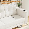 Couches for Living Room, 84 Inch Sofas for Living Room with Storage Armrests, Minimalist Couch with Cup Holders, Side Pockets - 4 of 4