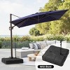 Crestlive Products 9x11FT Cantilever Umbrella UV30+ Outdoor 360 Degree Rotation Offset Umbrella 6 Heights Adjustable with Base - 2 of 4