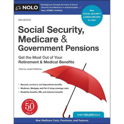 Social Security, Medicare & Government Pensions - 26th Edition by  Joseph Matthews (Paperback)