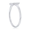 Diamonds D'Argento Sterling Silver Sideways Cross Diamond Ring - (21 Stones) - Available Sizes:  8 ,  7 ,  6 - 2 of 3