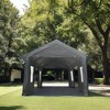 12x20feet party tent heavy duty outdoor portable garage ventilated canopy carports car shelter Grey - 3 of 4