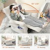 PAGED Modern 360 Degree Swivel Recliner Chair, PU Leather Rocking Chair with Side Pocket, Comfy Accent Chair for Bedroom, Living Room - 4 of 4