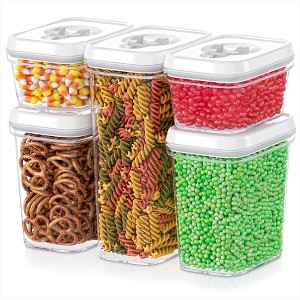 DWËLLZA KITCHEN White Lids Clear Plastic Airtight BPA-Free Food Storage Containers - 1 of 4