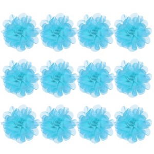 Unique Bargains Mesh Fabric Full Chiffon Flowers for DIY 12 Pcs - 1 of 4