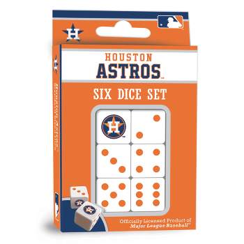 MasterPieces Officially Licensed MLB Houston Astros - 6 Piece D6 Gaming Dice Set Ages 6 and Up