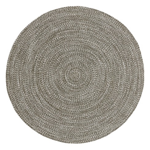 Braided Reversible Two-tone Indoor Outdoor Runner Or Area Rug, 4' Round ...