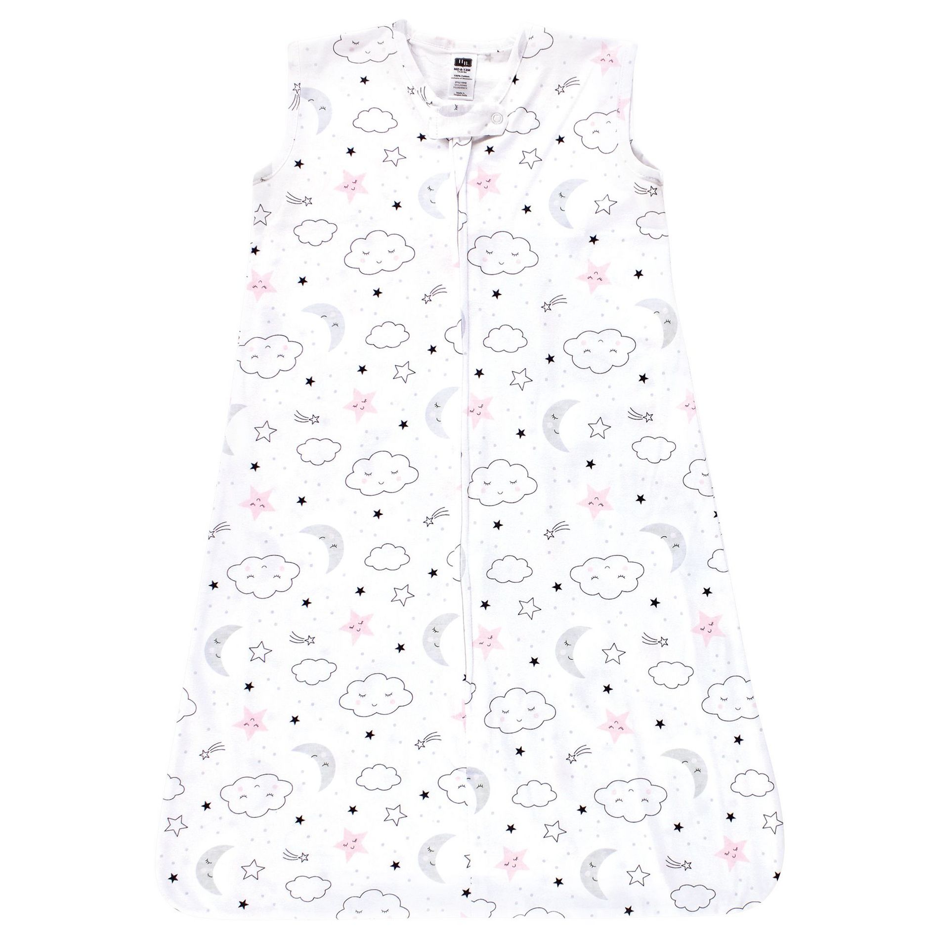 Hudson Baby Infant Girl Cotton Sleeveless Wearable Sleeping Bag, Sack, Blanket, Dreamer, 12-18 Months