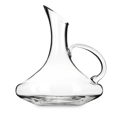 Hand-Blown Glass Wine Decanter with Handle, 52 oz