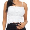 Slickblue Women's Ribbed Tiered Shirred Crop Top, Fitted Sleeveless Casual Tee, 5 Color Options, Size S-L - 3 of 4
