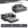 Modern 2 Seater Corduroy Loveseat Sofa with Reversible Cushions and Memory Foam for Living Room or Dorm -3irtyhousy - 4 of 4