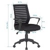 VECELO Ergonomic Design Office Chair, Computer Desk Chair with Mesh & Armrest, Adjustable Height, Black - 3 of 4