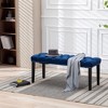 Gulches Faux Fur Storage Bench - Modern Pleated Design with Safety Hinge, Large Space & Metal Feet, Versatile for Living Room as Extra Seating - 3 of 4