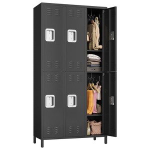 Metal Lockers for Employees, 6-Door Metal Locker, Ideal for Employee Use, Providing Secure Storage, Perfect for Offices, Gyms, Schools - 1 of 4