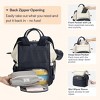 BabbleRoo Premium Vegan Leather Diaper Bag Backpack, Travel Backpack, Spacious & Stylish Nappy Organizer - 4 of 4