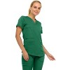 MediChic Scrubs for Women's V-Neck Scrub Set with Six Pocket Ribbed Cargo Jogger Pants with 4-Way Stretch - 4 of 4