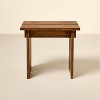 Wooden Stool or Ottoman - Aged Oak - Hearth & Hand™ with Magnolia: Farmhouse Accent, Rubberwood Frame, 18" Height - 3 of 4