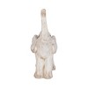 Sagebrook Home Polyresin Elephant Sculpture - Contemporary Rustic White Elephant Statue Home Office Decor - 3 of 4