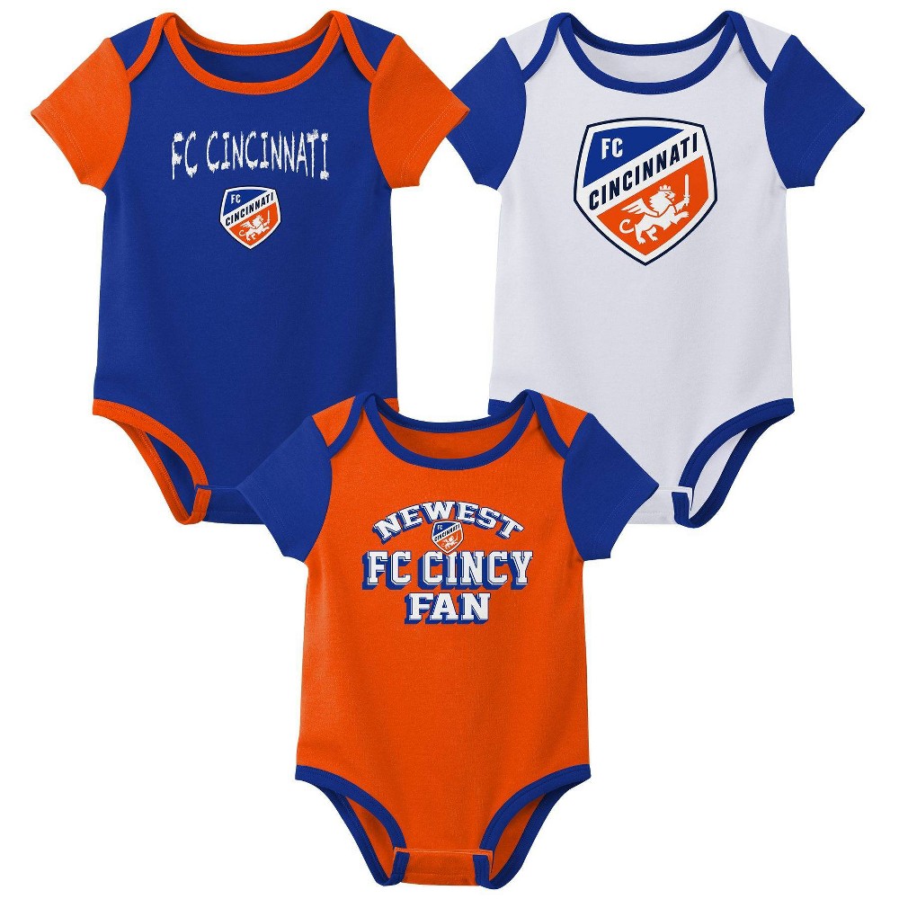 MLS FC Cincinnati Infant Girls 3pk Bodysuit