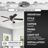Portage Bay 52" Renton Indoor Ceiling Fan with Multi Arm LED Light & Pull-Chains, 5 Reversible Rough Pine/Dark Chestnut Blades, Bronze - 4 of 4