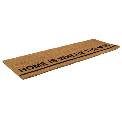 Natural Coir Outdoor Rectangular Inspirational Doormat 16" x 48"
