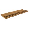 Northlight Natural Coir Outdoor Rectangular "Home Is Where the Heart Is" Doormat 16" x 48" - 4 of 4