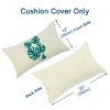 PiccoCasa Home Sofa Leaves Pattern Cotton Linen Pillow Case - 4 of 4