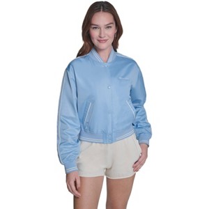 Champion Women's Cropped Varsity Jacket - Blue : Target