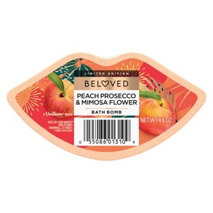 Beloved Peach Prosecco & Mimosa Flower Bath Bomb 4.6oz - 1 of 4