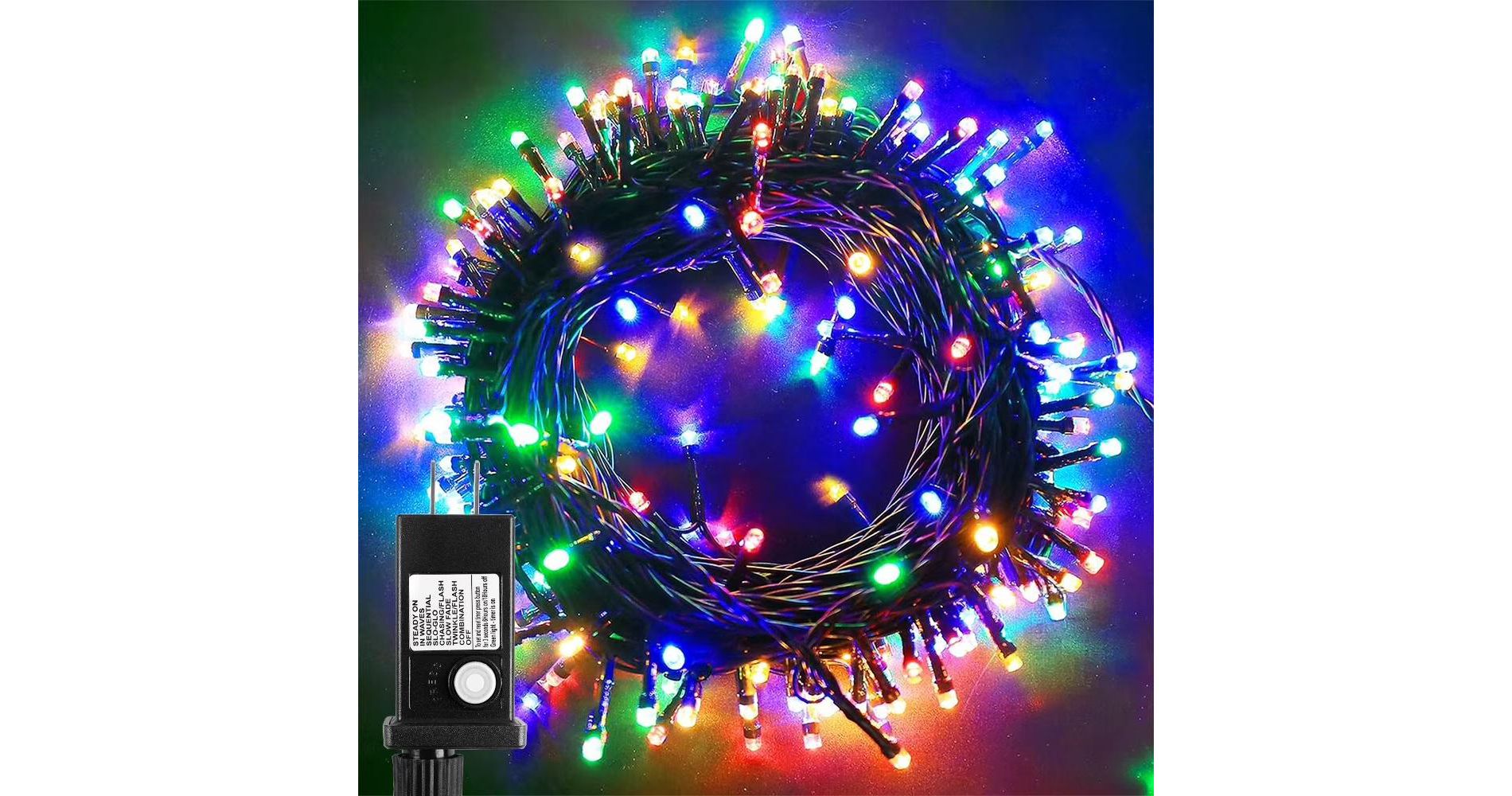 Swtroom 98FT and 300 LED Multicolor Christmas String Lights, 8 Lighting Modes for Indoor Outdoor Christmas Tree Lights Party Decoration