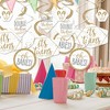 Big Dot of Happiness It's Twins - Gold Twins Baby Shower Hanging Decor - Party Decoration Swirls - Set of 40 - 2 of 4