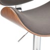 Sapphtopaz 1PC Adjustable Bar Stools with Bentwood Back, Swivel Counter Height Bar Stool with Upholstered, High Chair for Kitchen Island - 4 of 4