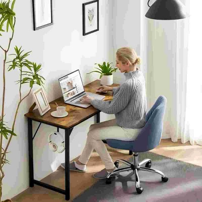31-63" Game Computer Desk with Storage, Home Office Simple Style PC Table for Youth Student Adult, Monitor Stand, Modern Work-The Pop Home