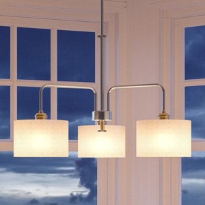 Urban Ambiance Luxury Cosmopolitan Chandelier,  19"H x 25"W,  Brushed Nickel Finish, UHP2223 - 1 of 4