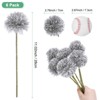 Unique Bargains Plastic Silk Durable Artificial Chrysanthemum Ball Flowers 11" - 3 of 4